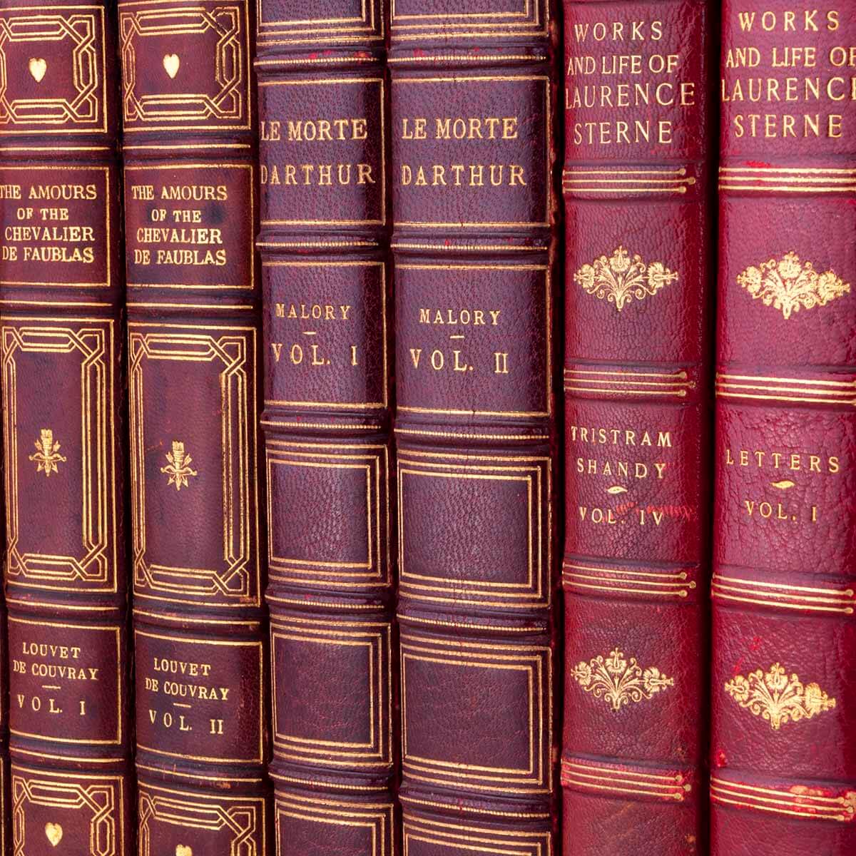 Our carefully curated linear foot collections of high-quality books offer a diverse range of literature, history, philosophy, and the arts, meticulously selected to enrich any interior. With publication dates spanning from 1800 to 1920, each book in our collection is a stunning testament to a bygone era, showcasing unparalleled craftsmanship and an abundance of character.