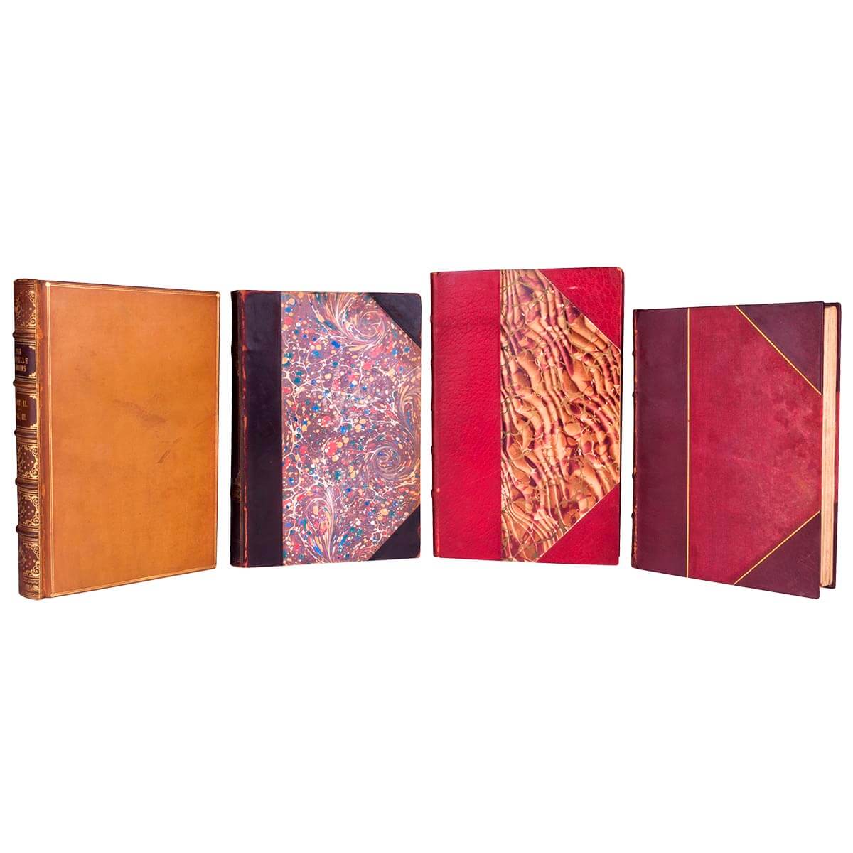 Our carefully curated linear foot collections of high-quality books offer a diverse range of literature, history, philosophy, and the arts, meticulously selected to enrich any interior. With publication dates spanning from 1800 to 1920, each book in our collection is a stunning testament to a bygone era, showcasing unparalleled craftsmanship and an abundance of character.