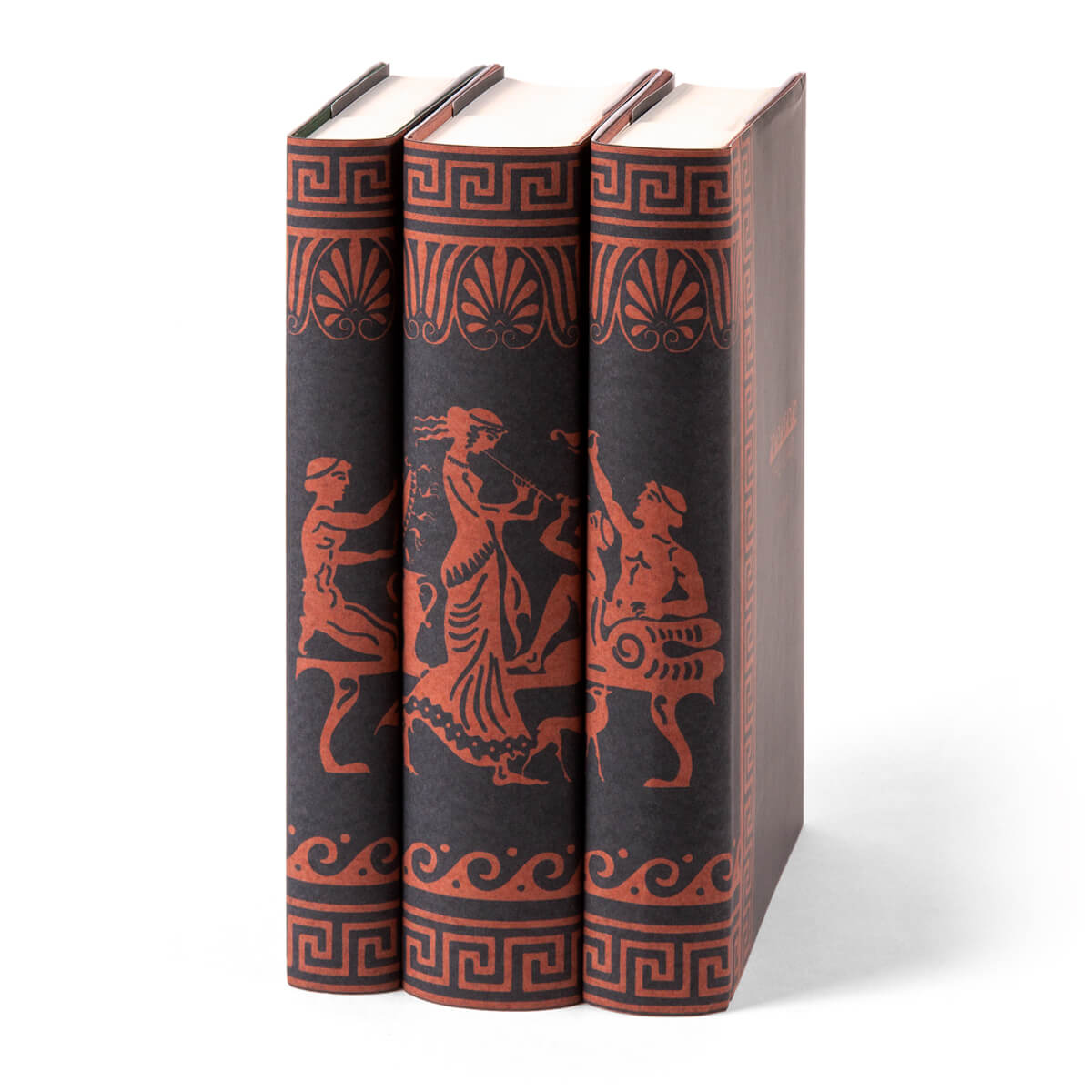 Classics of Ancient Greece. Custom Curated Books in a collection wrapped in specialty book jackets. These dust covers elevate your literary favorites to an art piece in your home library.