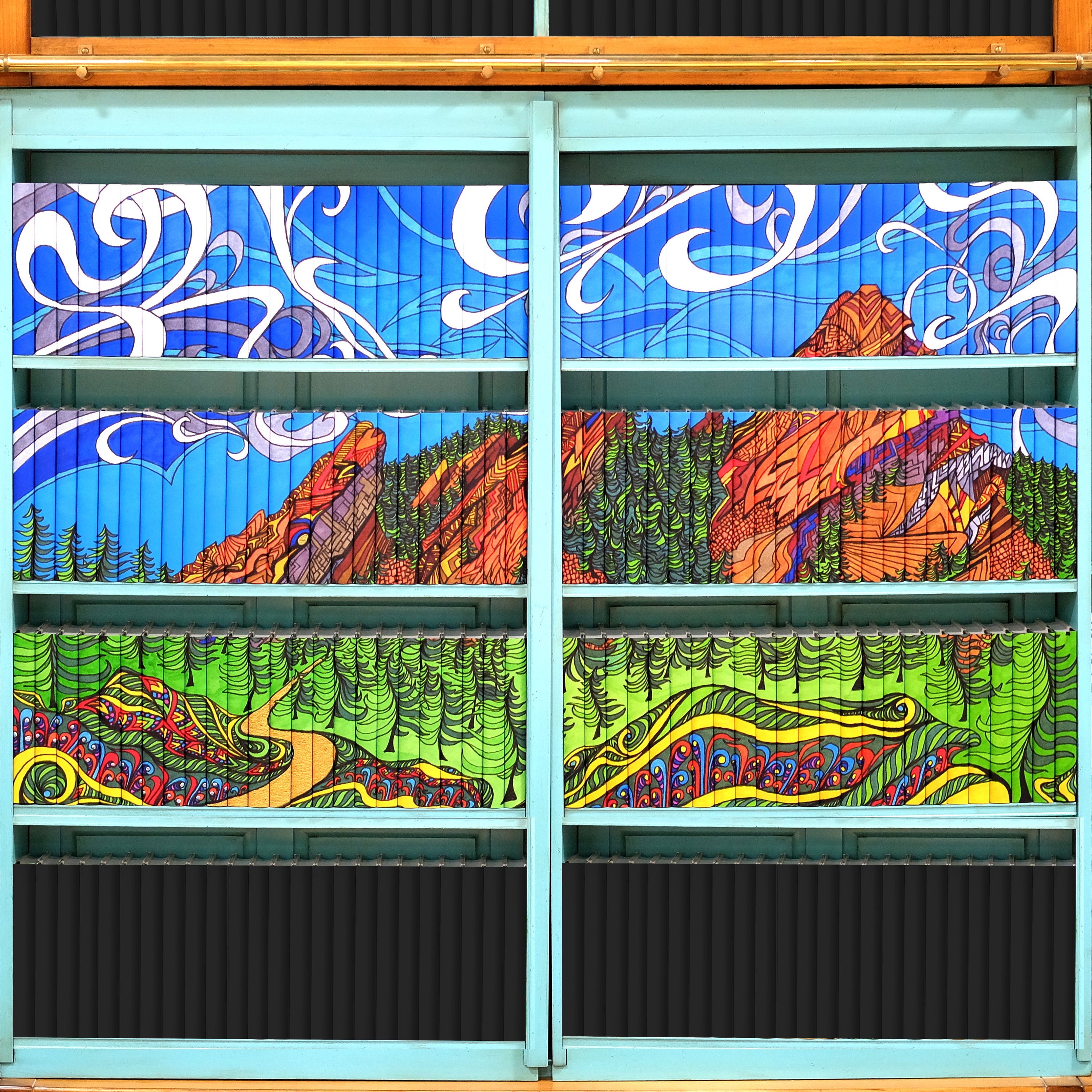 Phil Lewis Art Mural on Books - MTO