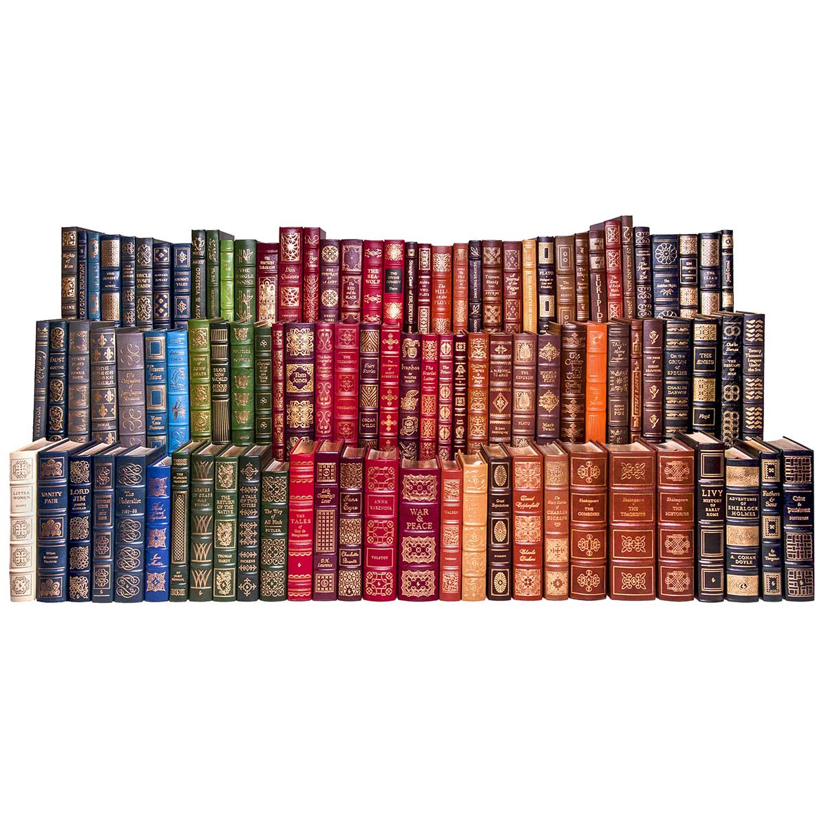 Easton Press Collection, 100 Curated Books from JuniperCustom. This collection is a library all its own, and will stand the test of time.
