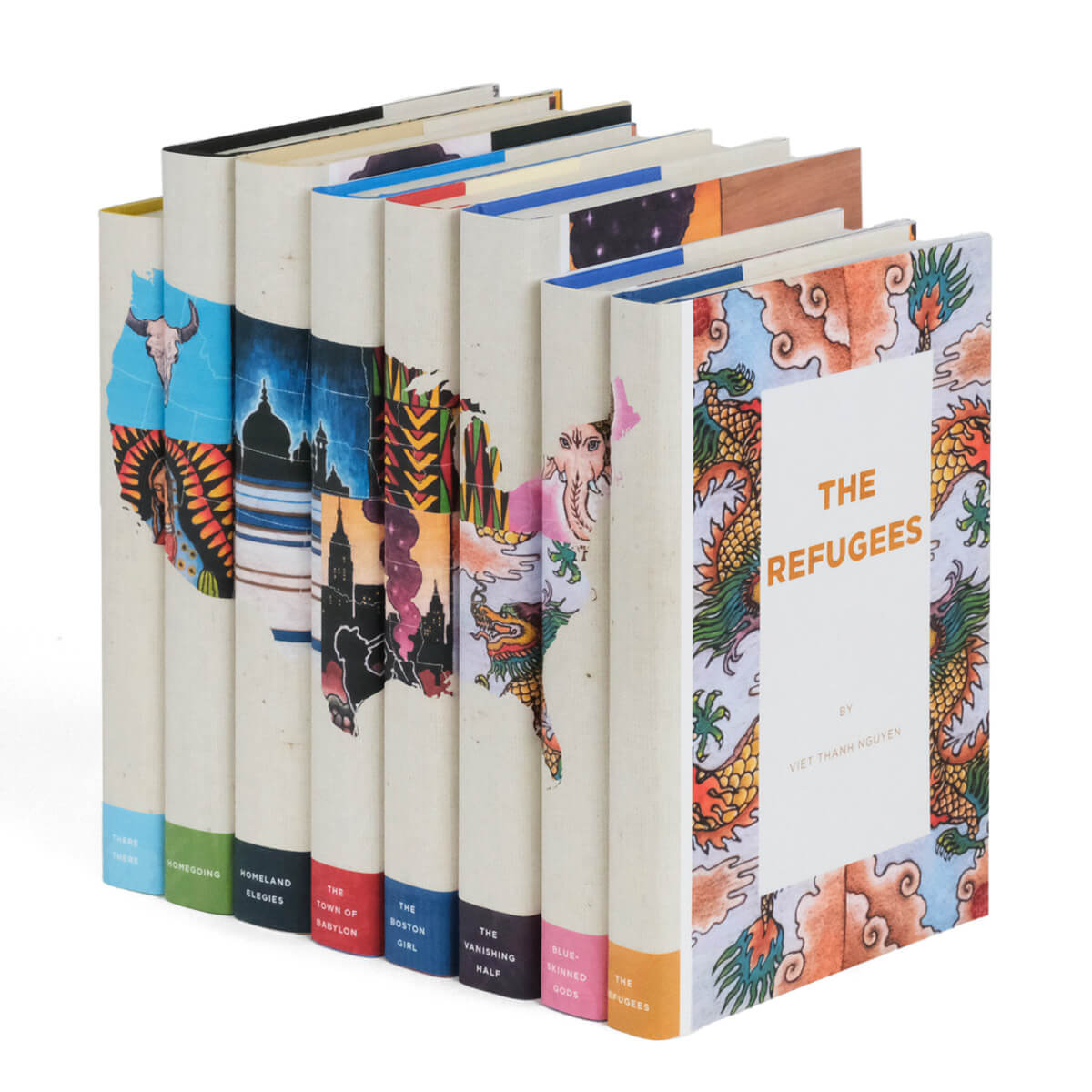 Explore the diverse cultural experiences and traditions of America with our curated American Landscape Set. Featuring eight books by contemporary novelists with multicultural roots and a jacket design rich in multicultural symbols, this set promises poignant and unforgettable stories from top publishers.  Beautiful book collection. This set makes a great gift!