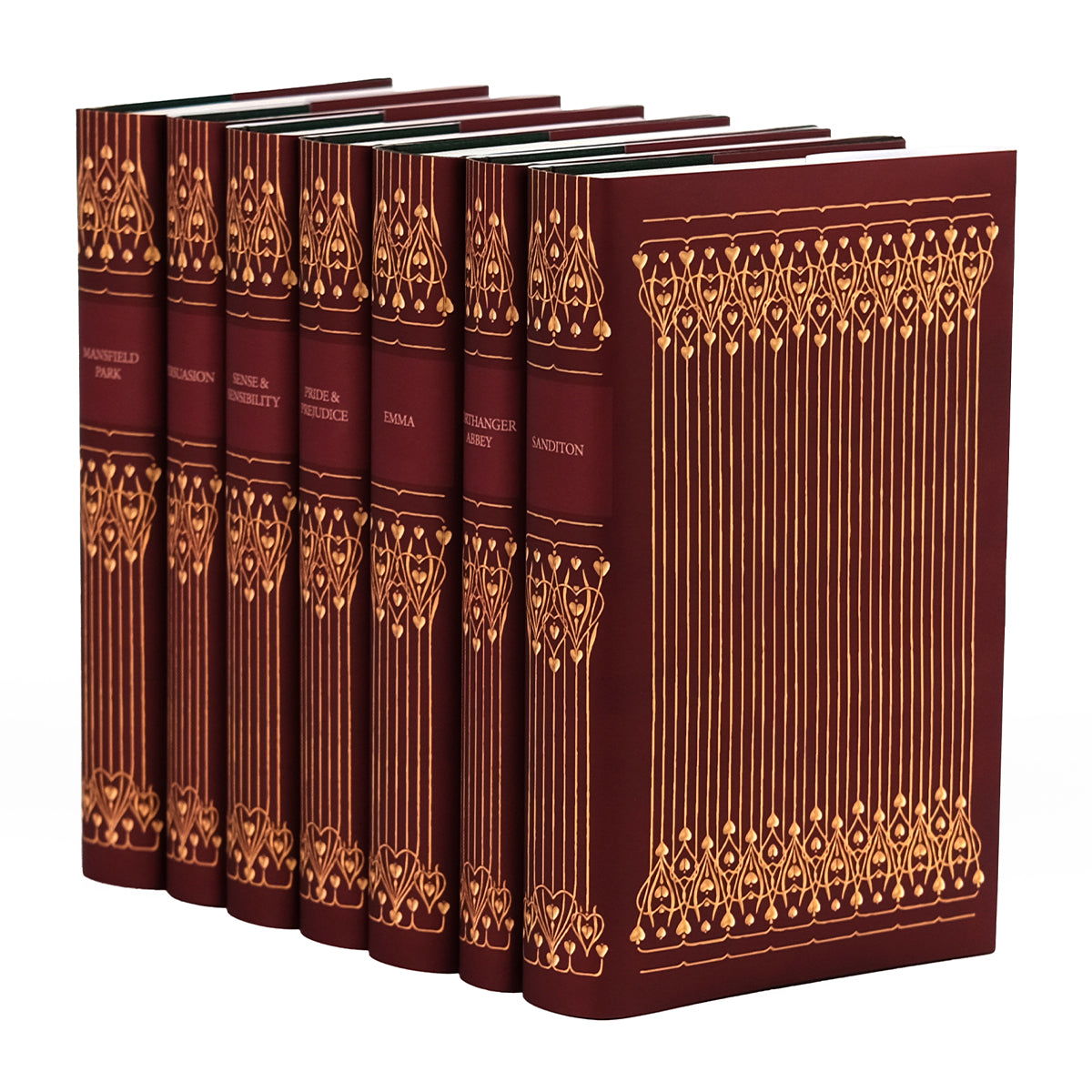 Extended Jane Austen Deep Red Love Book Set & Jackets Only - MTO