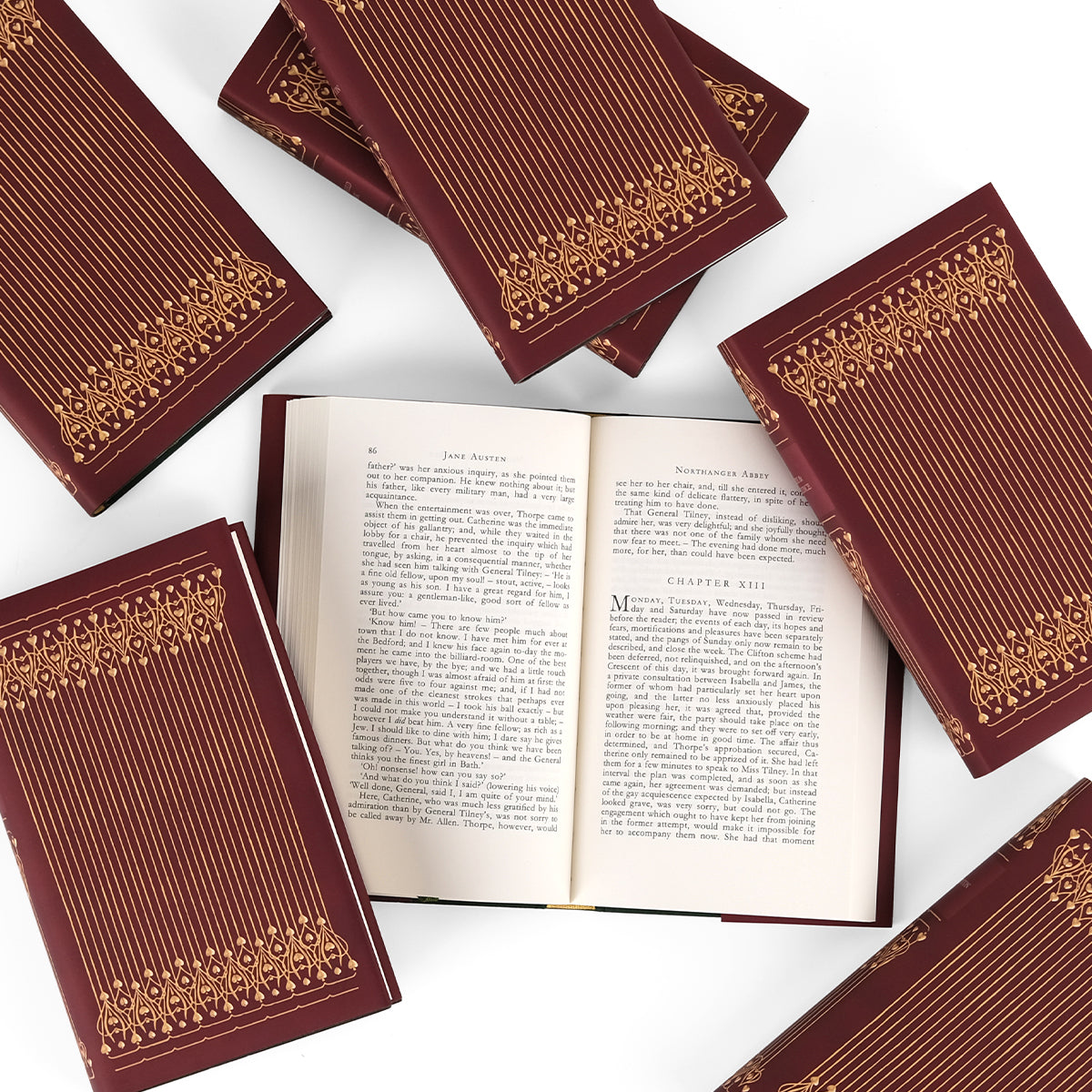 Extended Jane Austen Deep Red Love Book Set & Jackets Only - MTO