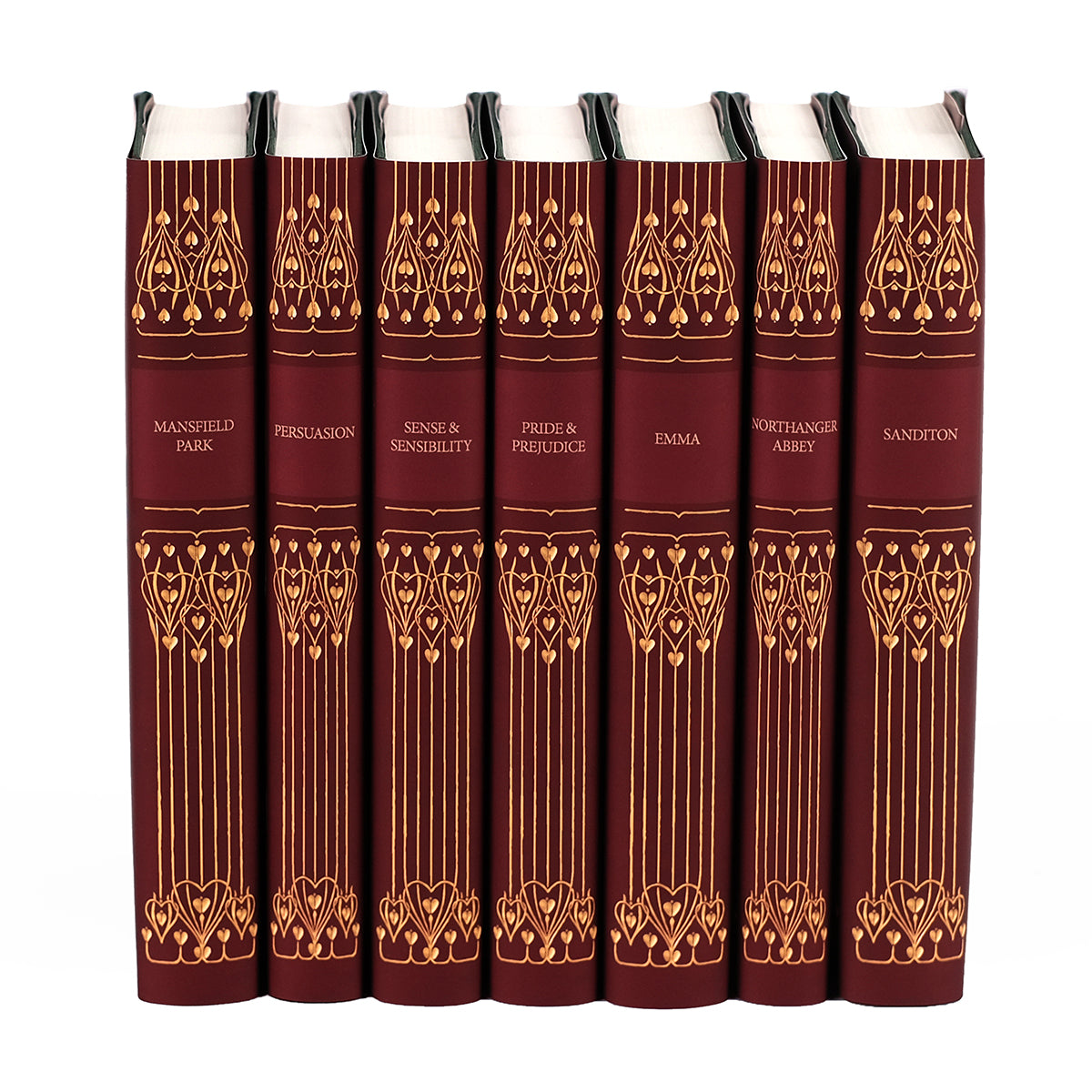 Extended Jane Austen Deep Red Love Book Set & Jackets Only - MTO