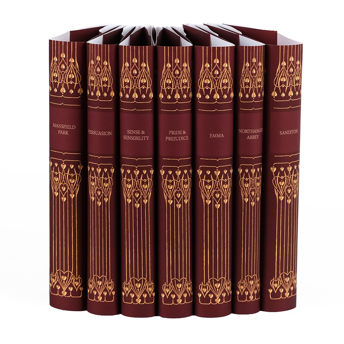 Extended Jane Austen Deep Red Love Book Set & Jackets Only - MTO