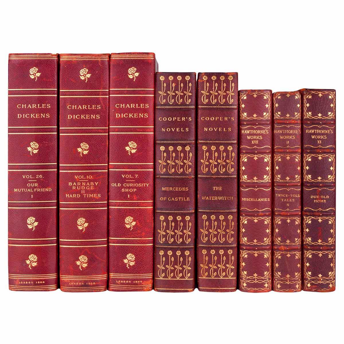   Our carefully curated linear foot collections of high-quality books offer a diverse range of literature, history, philosophy, and the arts, meticulously selected to enrich any interior. With publication dates spanning from 1800 to 1920, each book in our collection is a stunning testament to a bygone era, showcasing unparalleled craftsmanship and an abundance of character.