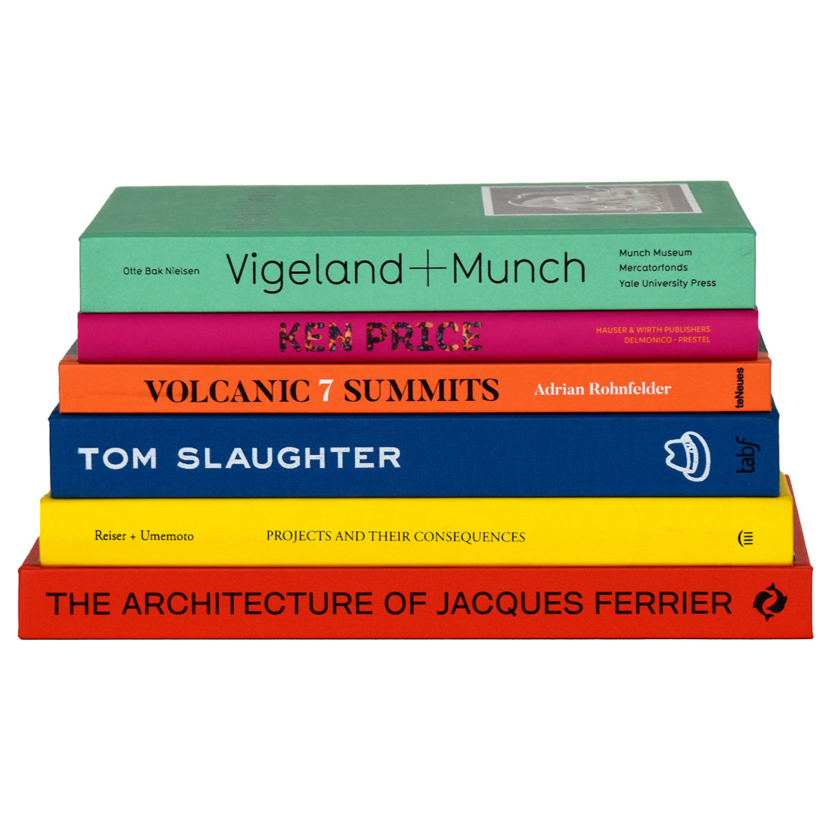 Coffee Table Book Stacks Curated by Color