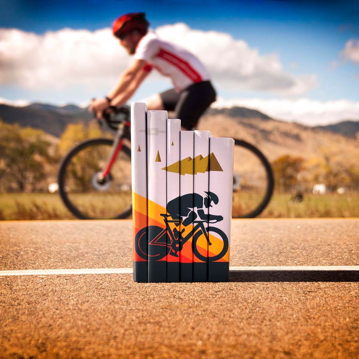 Cycling Book Set, JuniperCustom books in specialty dust covers.