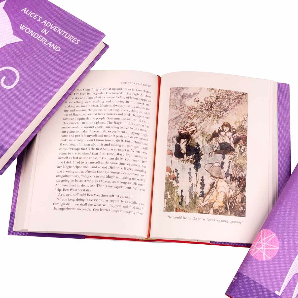 Classic Children's Book Set in Purple Cat Jackets - MTO