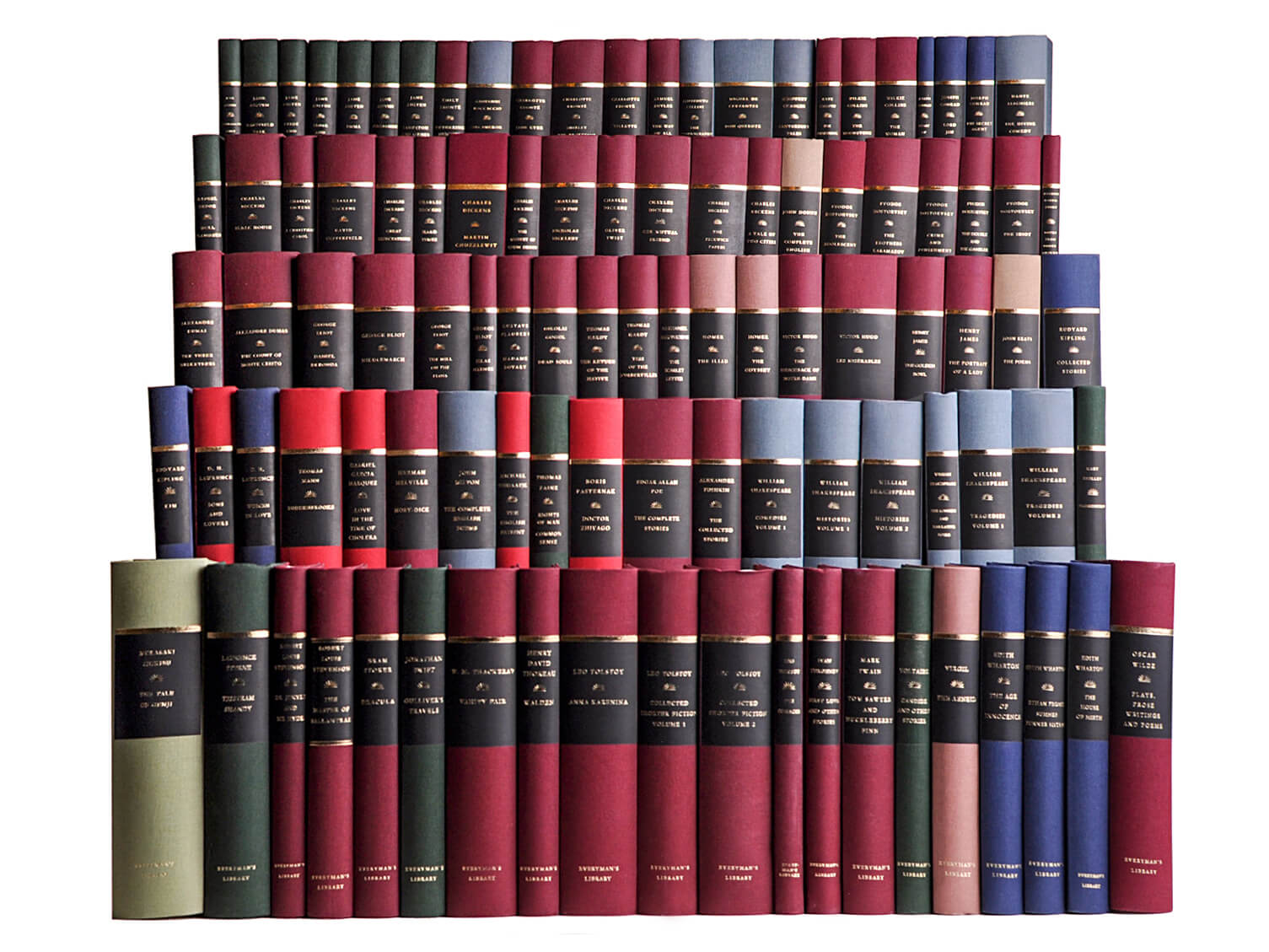 Juniper Custom set of 100 Books from Everyman's Library. Custom Curated Book Collections.