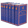 Ravenclaw book set with custom collectible yellow and orange ornamental dust jackets from Juniper Books.