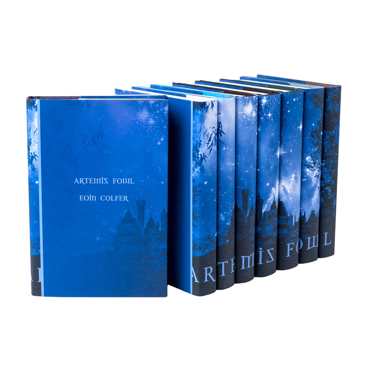 Our custom Jackets Only for the thrilling eight-novel Artemis Fowl series by Eoin Colfer will transform your books, capturing the enchantment and mystique of the legendary series. A great gift for owners of the book set!