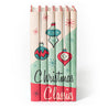 This festive set of novels is the perfect way to celebrate your favorite year-end traditions. Book Set, gift, trade, Christmas shopping. Retro Red, white, green cover with three illustrated ornaments. 