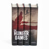 Red silhouette of an archer releasing arrow and a blackbird flying across spines. Series title and book titles written across spines in white bold text.